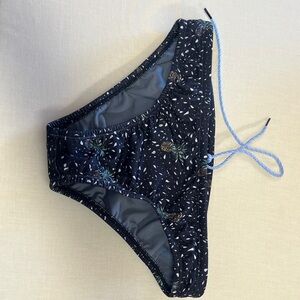 Jolyn Clothing Black Bikini Bottom with pineapple Print